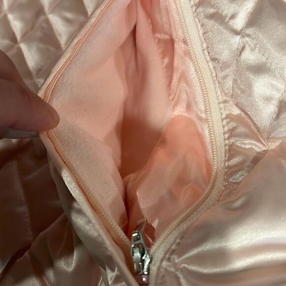 Lands End Pink Puffer Vest - L Pearl Pink - Picture 7 of 13